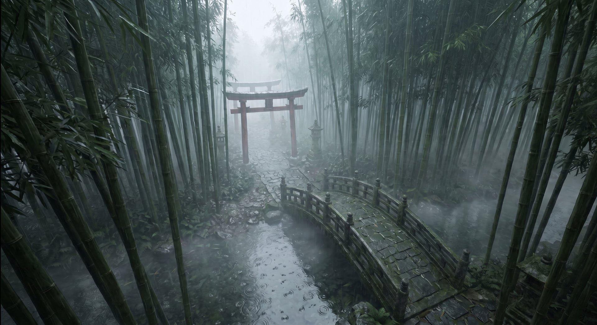 场景 · 竹林神社（俯瞰）